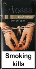 Rossa Super Slim Black Charcoal Cigarettes