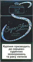 R1 Super Slims Black Diamond 100`s Cigarettes