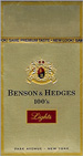 BENSON HEDGE GOLD LIGHT BOX 100